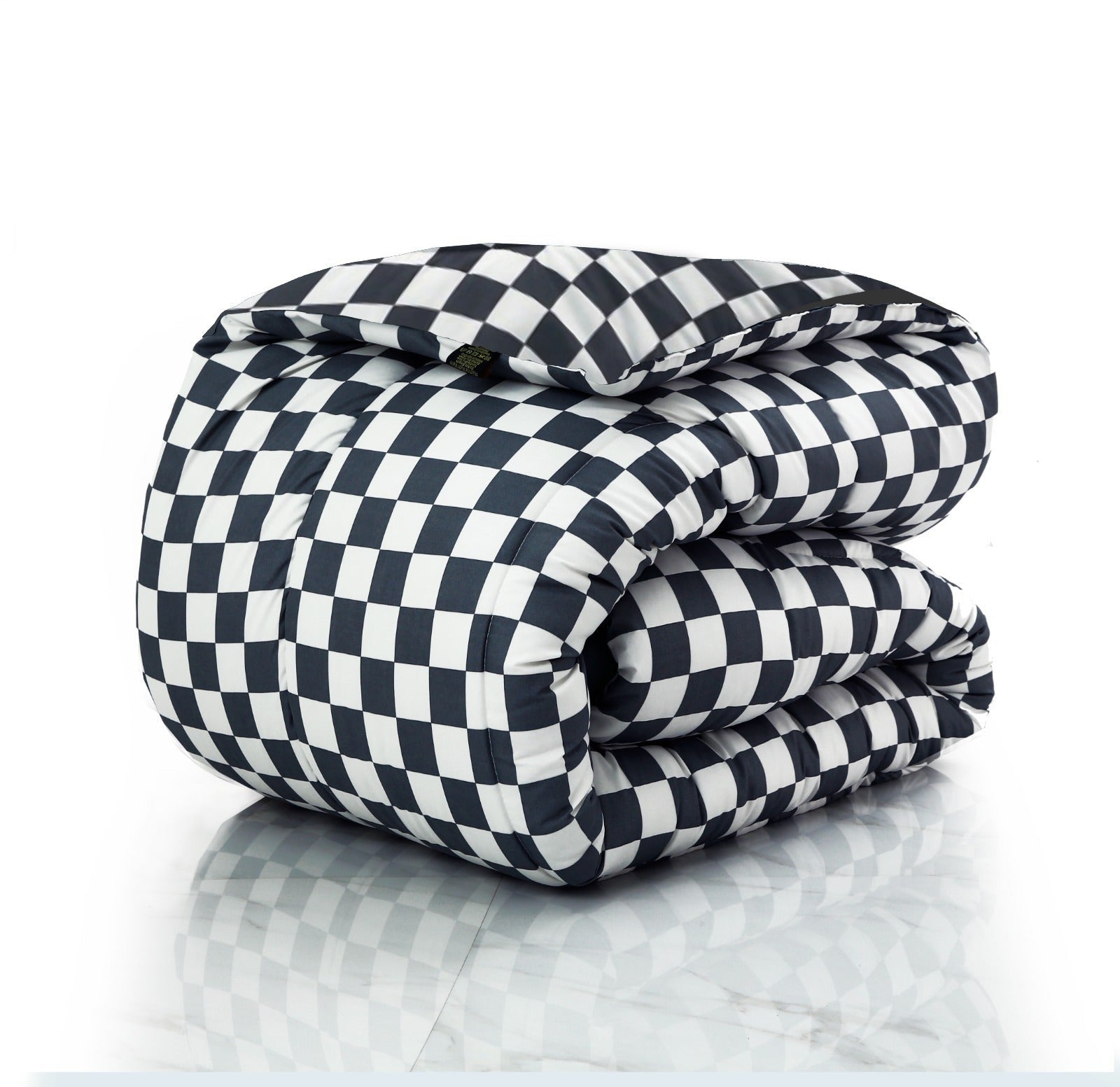 1 PC Single Comforter-Grey Chess Comforters Apricot