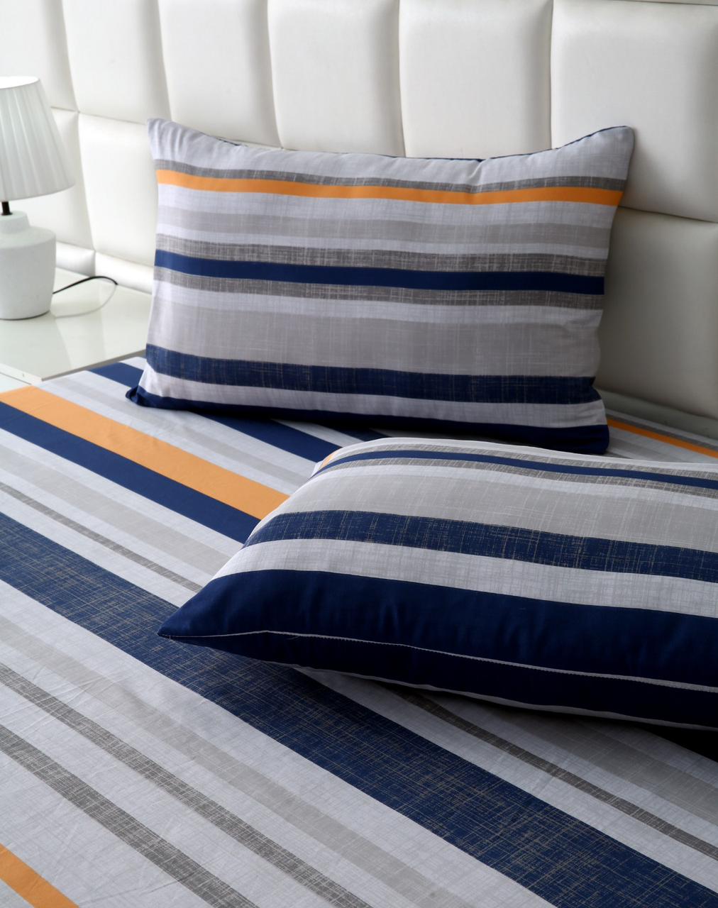 Fitted Bed Sheet-Multi Bands Fitted Sheets Apricot