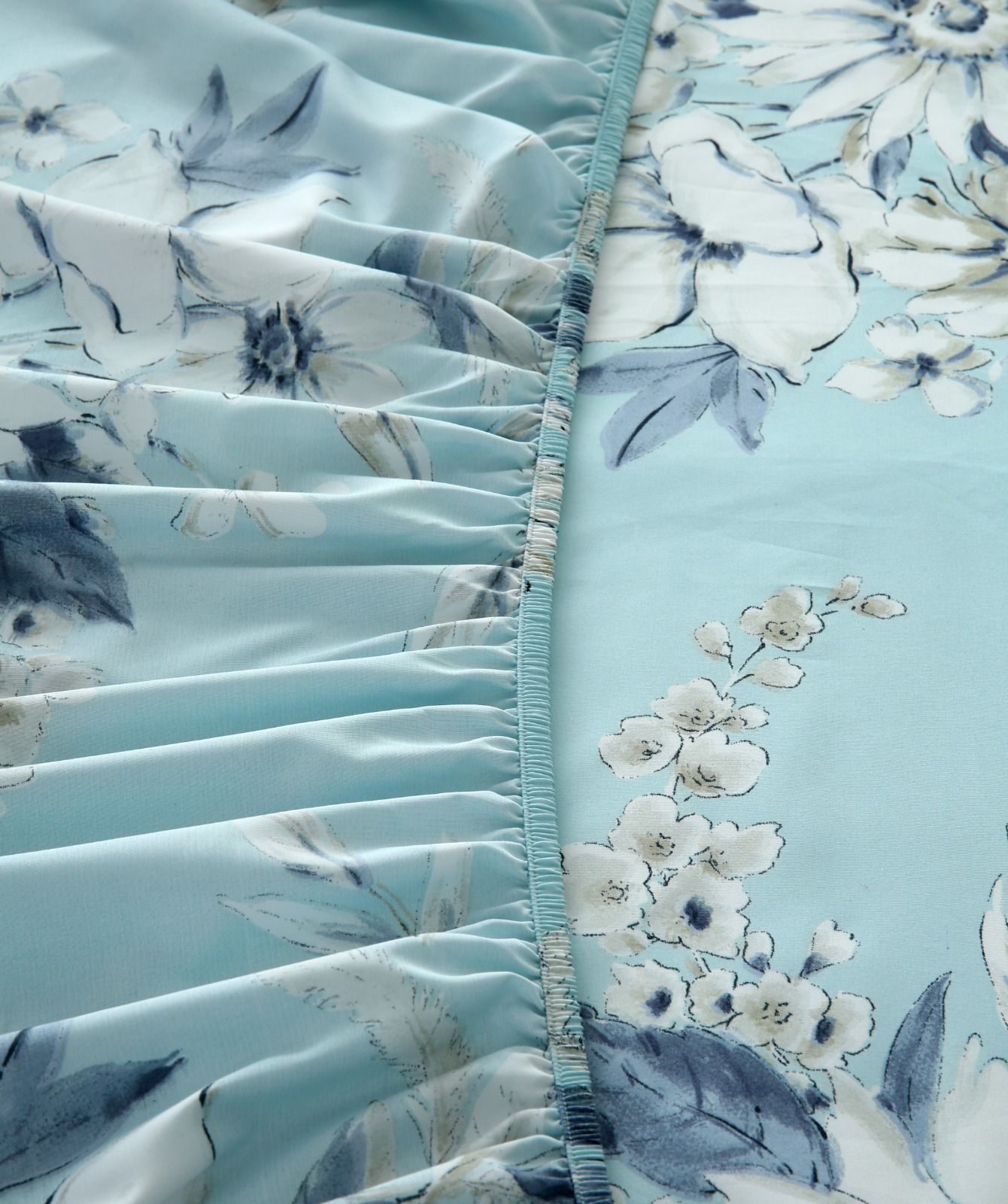 Fitted Bed Sheet-Pale Bloom Fitted Sheets Apricot