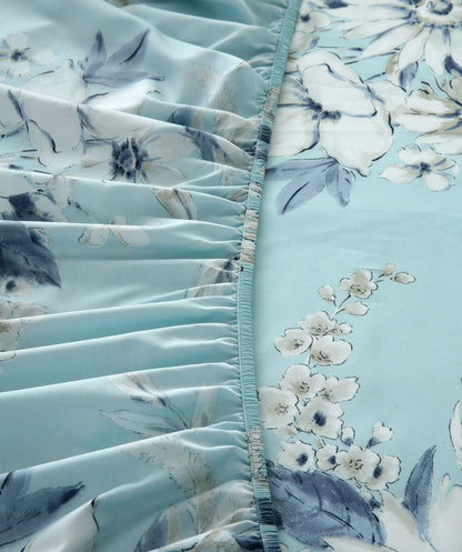 Fitted Bed Sheet-Pale Bloom Fitted Sheets Apricot