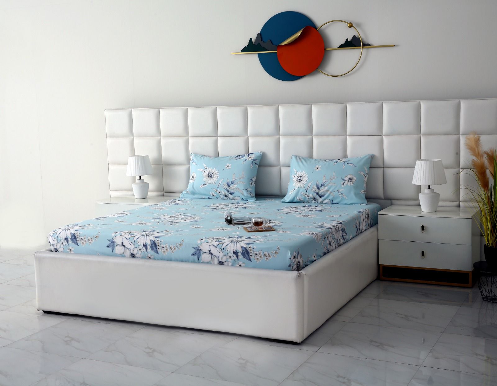 Fitted Bed Sheet-Pale Bloom Fitted Sheets Apricot