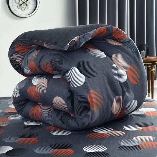 1 PC Single Razai-Illustration Design Comforters Apricot