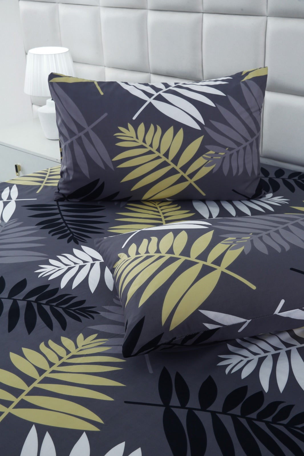 Fitted Bed Sheet-Black Feathers Fitted Sheets Apricot