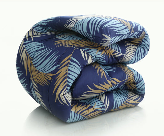 1 PC Single Comforter-Blue Feathers Comforters Apricot