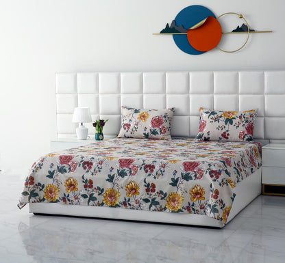 3 PCs Double Bed Sheet DB-221 Bed Sheets Apricot