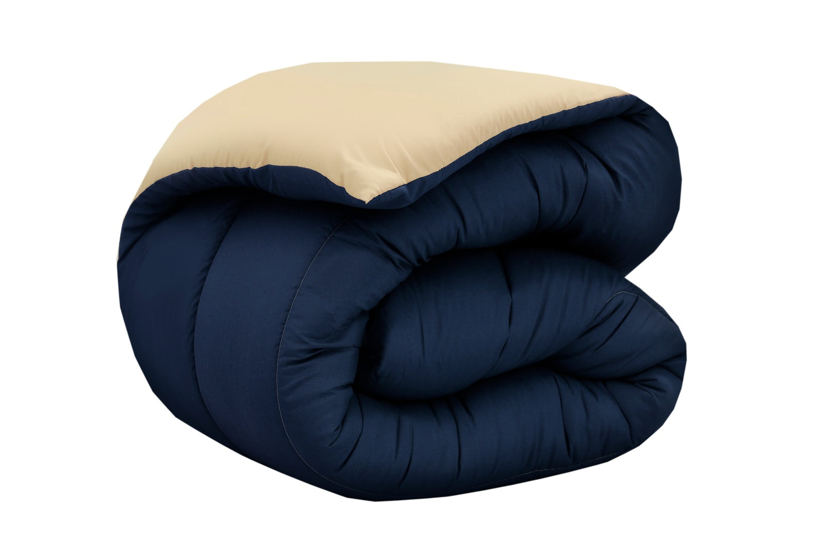 1 PC Single Razai-Blue Over Beige Comforters Apricot