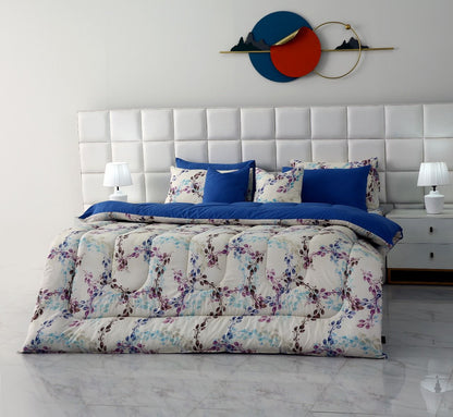 8 PCs Winter Razai Set-Meihua Comforters Apricot