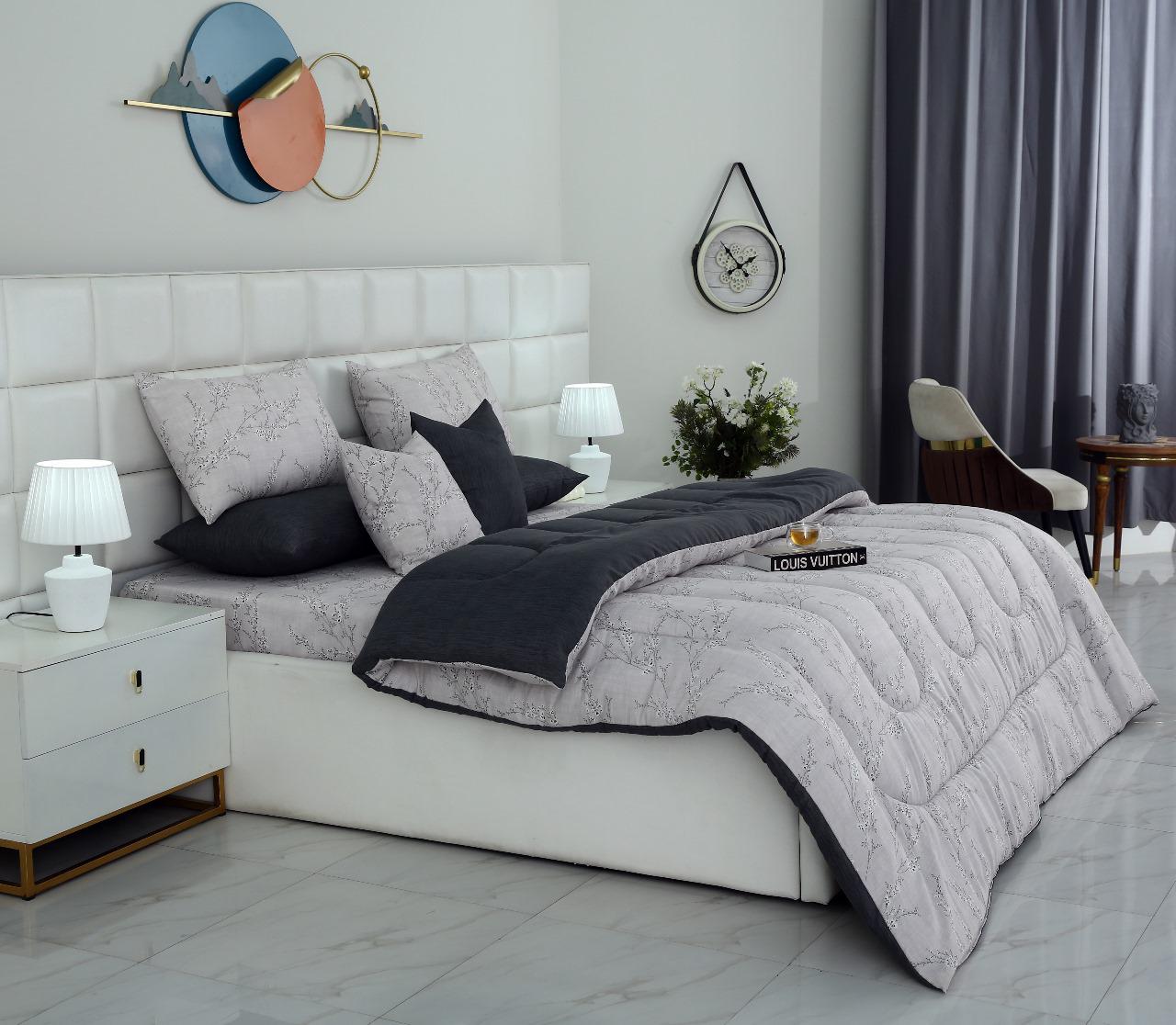 8 PCs Winter Razai Set-Jaipur Weaves Comforters Apricot