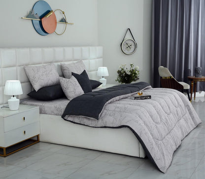 8 PCs Winter Razai Set-Jaipur Weaves Comforters Apricot