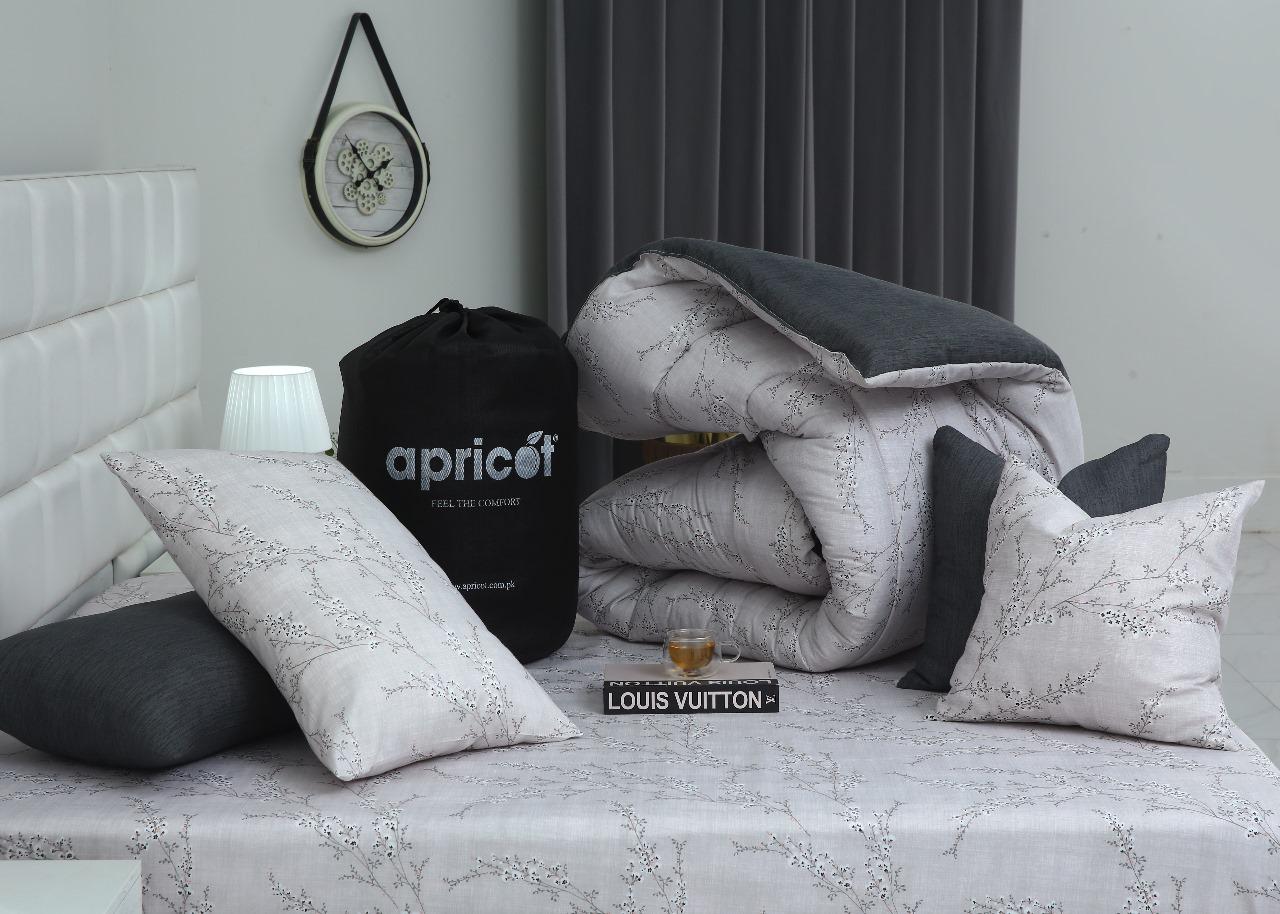 8 PCs Winter Razai Set-Jaipur Weaves Comforters Apricot