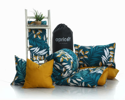 8 PCs Winter Razai Set-Tropicals Comforters Apricot
