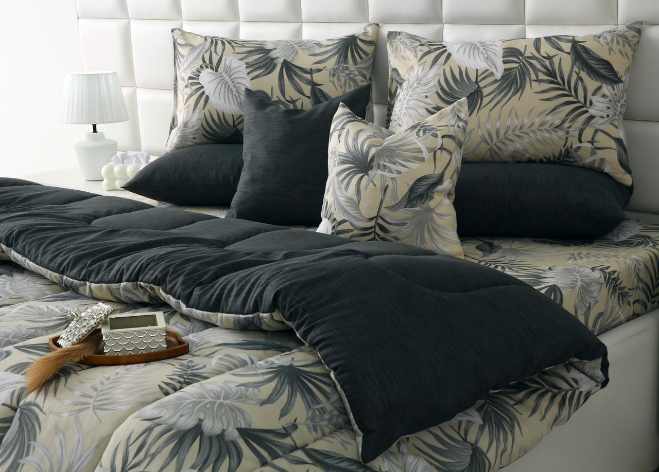 8 PCs Winter Razai Set-Hawaii(With Grey Reverse) Comforters Apricot