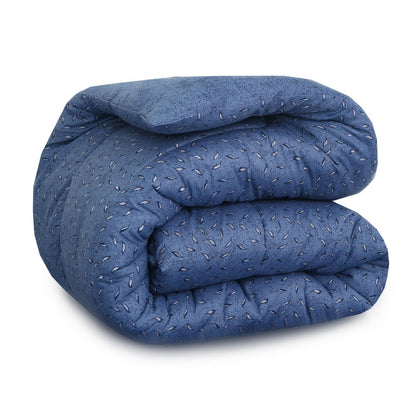 1 PC Double Winter Razai-Raincloud Blue Feathers Comforters Apricot