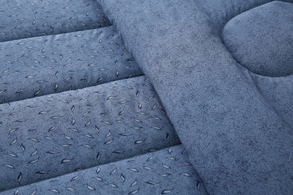 1 PC Double Winter Razai-Raincloud Blue Feathers Comforters Apricot