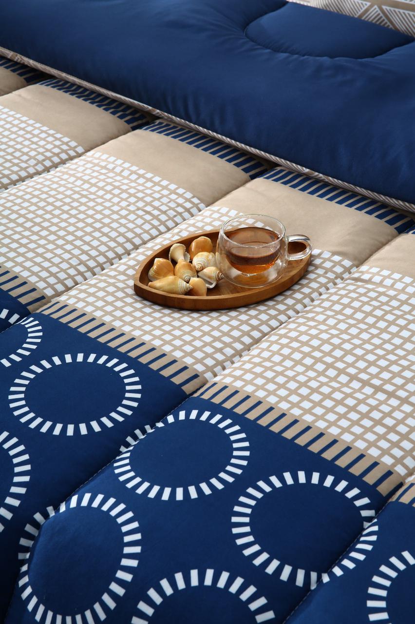 1 PC Single Razai-Starry Nights(With Blue Reverse) Comforters Apricot