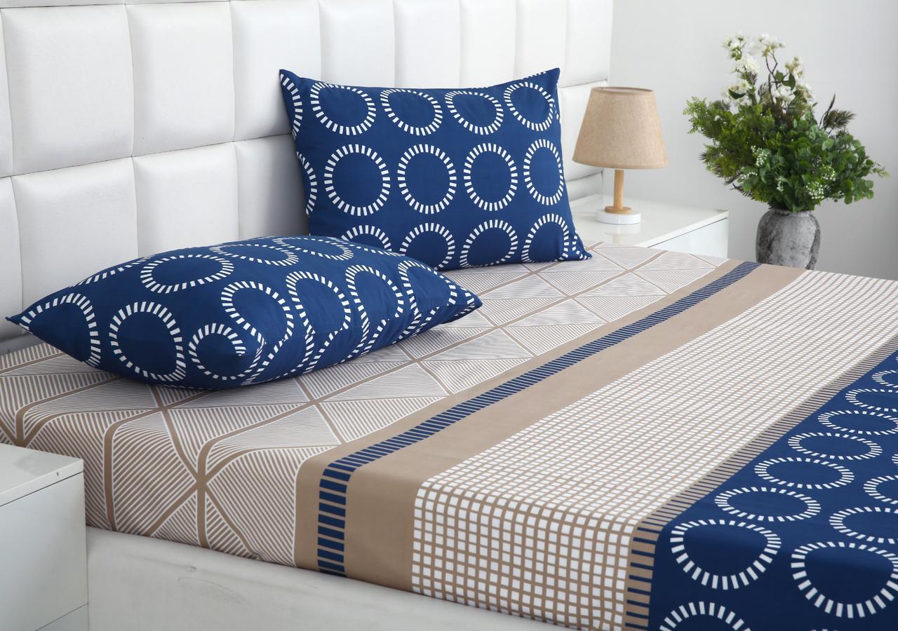 Fitted Bed Sheet-Starry Nights Fitted Sheets Apricot