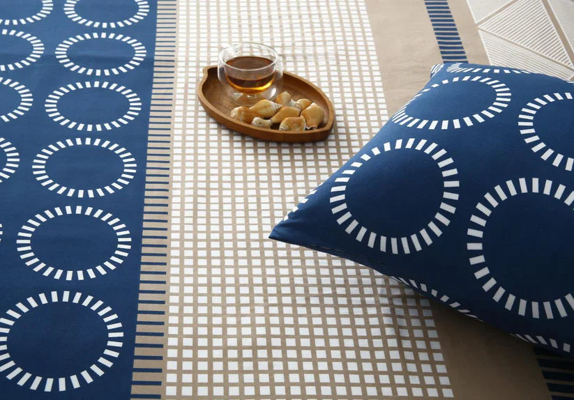 2Pcs Single Bed Sheet-Starry Nights single bed sheet Apricot