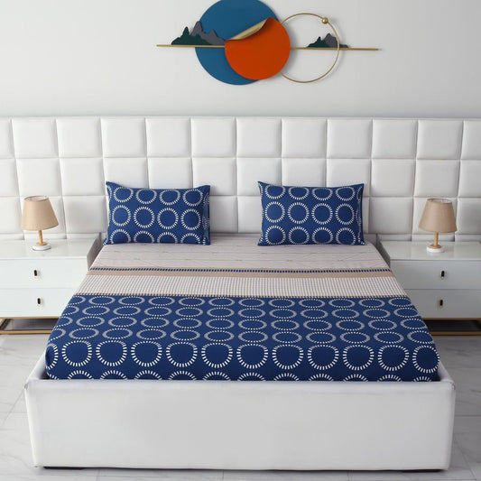 Fitted Bed Sheet-Starry Nights Fitted Sheets Apricot