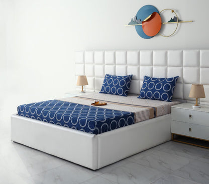 Fitted Bed Sheet-Starry Nights Fitted Sheets Apricot