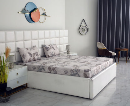 Fitted Bed Sheet-Leaf Style Fitted Sheets Apricot