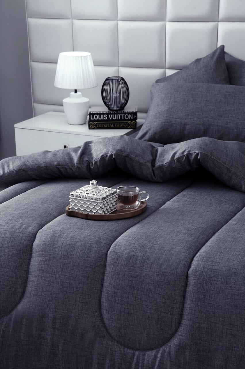 8 PCs Winter Razai Set-Grey Texture Comforters Apricot