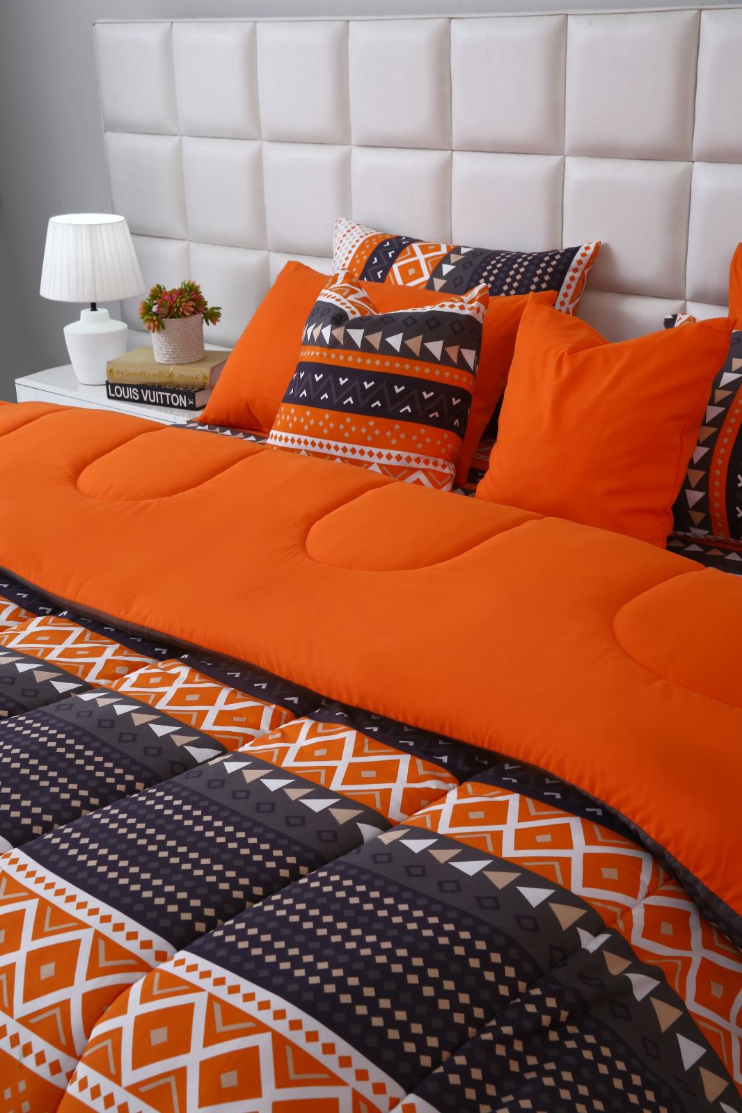 5 PCs Single Razai Set-Mexican Style Comforters Apricot