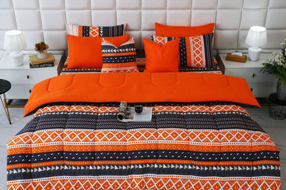8 PCs Winter Razai Set-Mexican Style Comforters Apricot