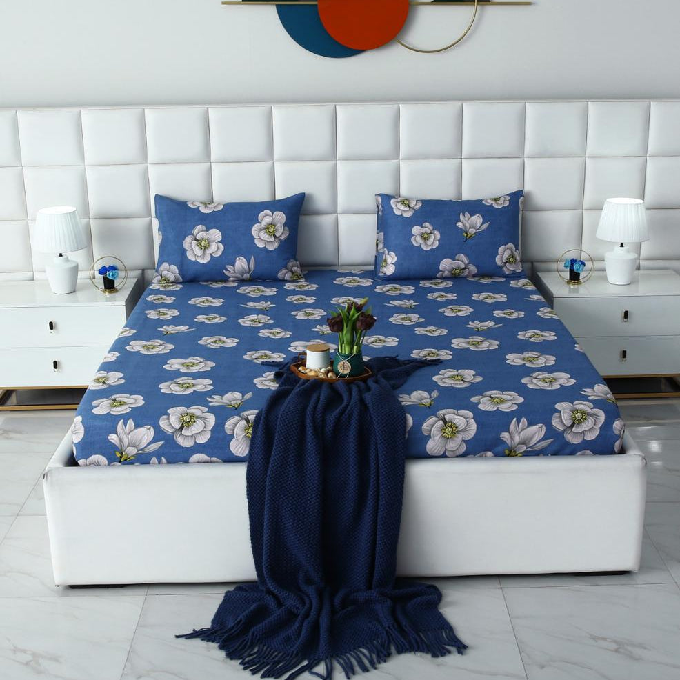 Fitted Bed Sheet-White Orchid Fitted Sheets Apricot