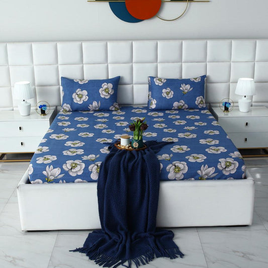 Fitted Bed Sheet-White Orchid Fitted Sheets Apricot