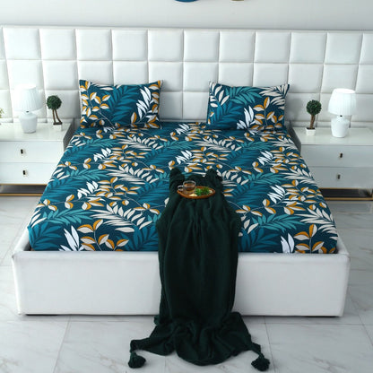 Fitted Bed Sheet-Tropicals Fitted Sheets Apricot