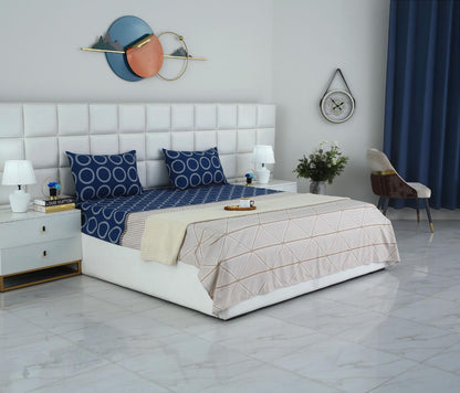 3 PCs Bed Sheet-Starry Nights BED SHEET Apricot