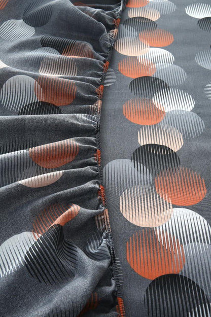 Fitted Bed Sheet-Illustration Design Fitted Sheets Apricot