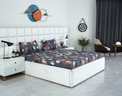 Fitted Bed Sheet-Illustration Design Fitted Sheets Apricot