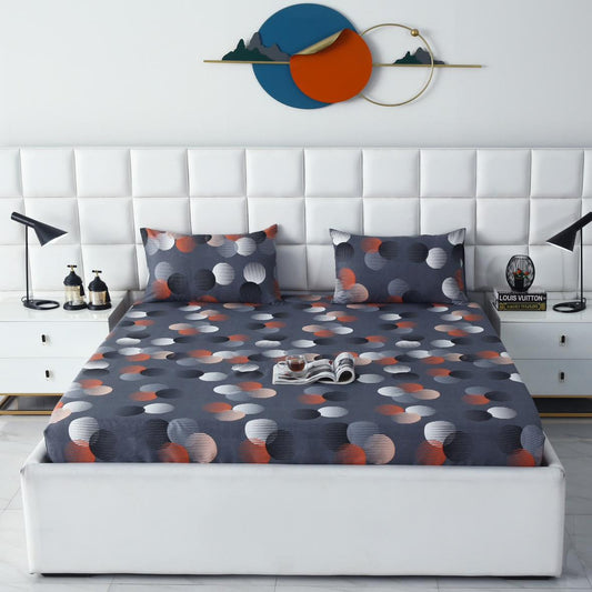 Fitted Bed Sheet-Illustration Design Fitted Sheets Apricot