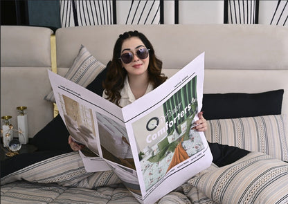 8 PCs Winter Razai Set-Bohemian Tufted Comforters Apricot