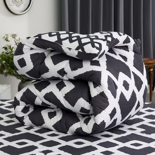 1 PC Single Razai-Grey Diamond Comforters Apricot