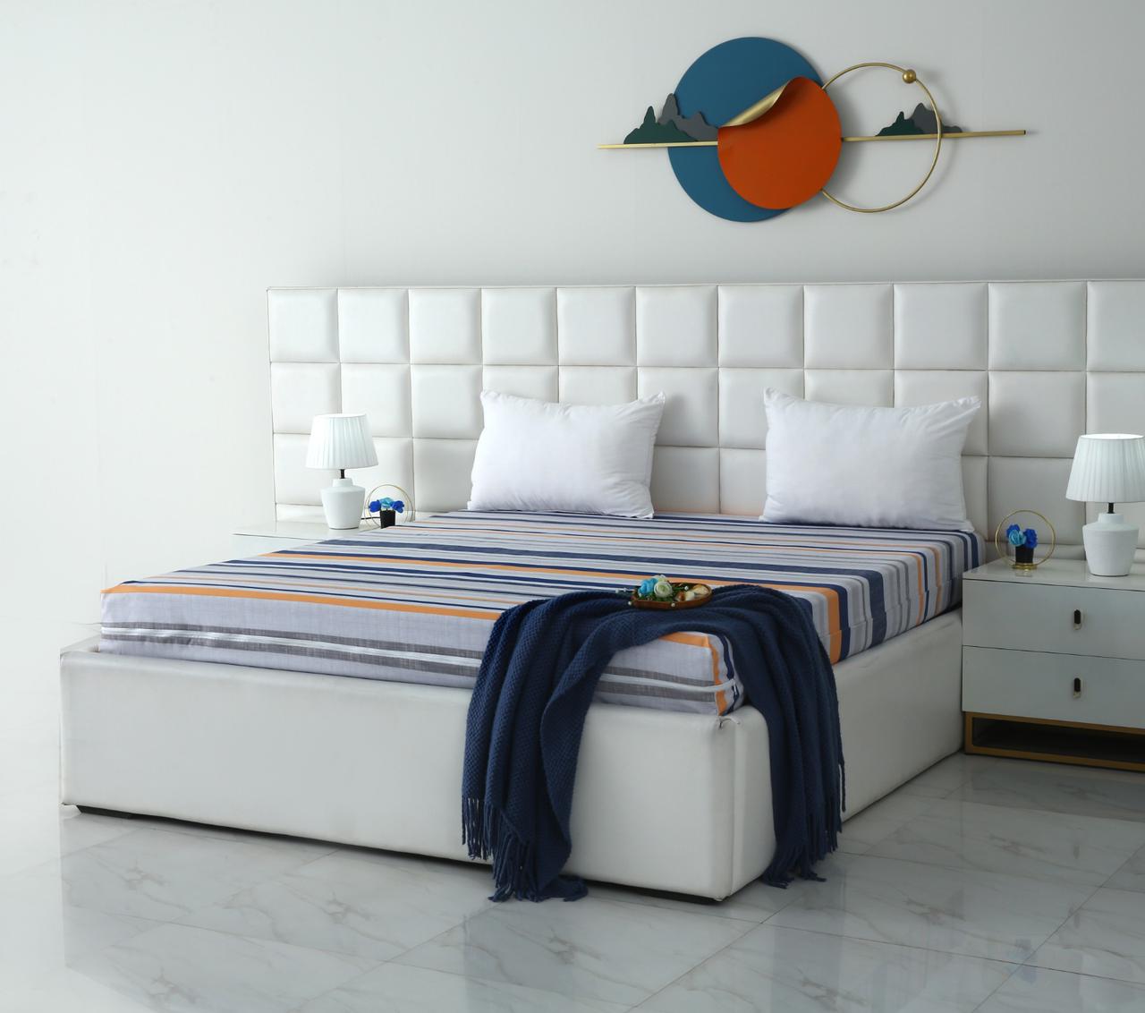 Zipper Mattress Cover Printed-Black Feathers Protectors Apricot