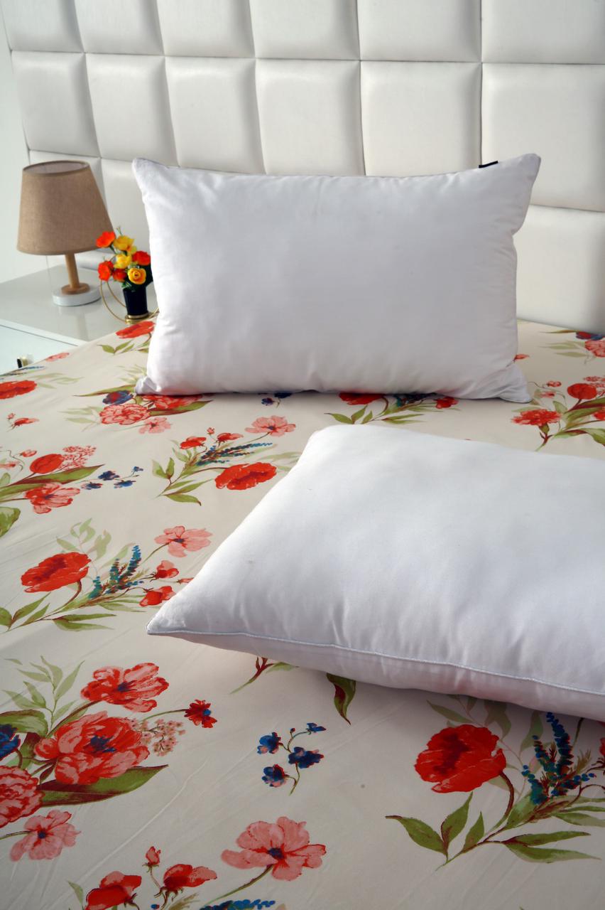 Zipper Mattress Cover Printed-Cosmic Bloom Protectors Apricot