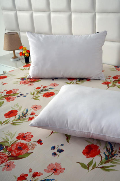 Zipper Mattress Cover Printed-Cosmic Bloom Protectors Apricot