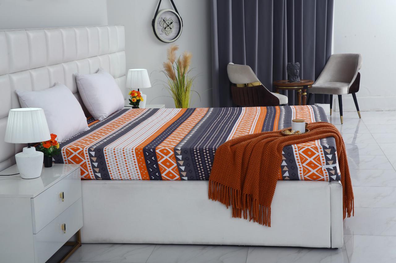 Zipper Mattress Cover Printed-Mexican Style Protectors Apricot