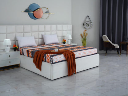 Zipper Mattress Cover Printed-Mexican Style Protectors Apricot