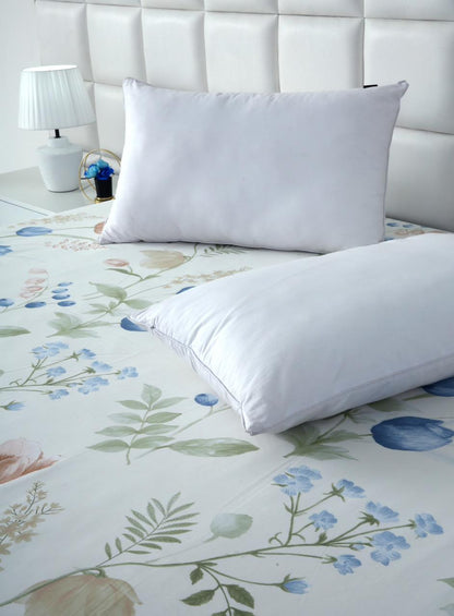 Zipper Mattress Cover Printed-Water Lilly Protectors Apricot