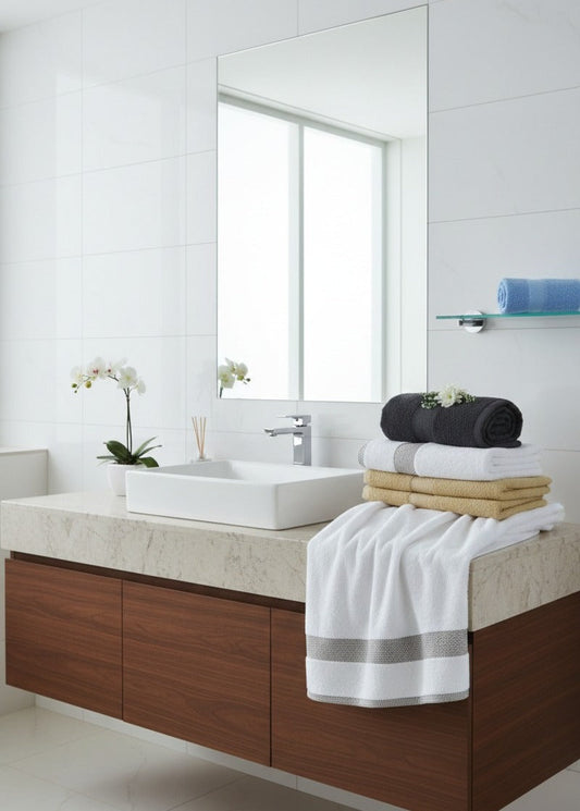 1 PC Bath Towel-White Bath Towels & Washcloths Apricot