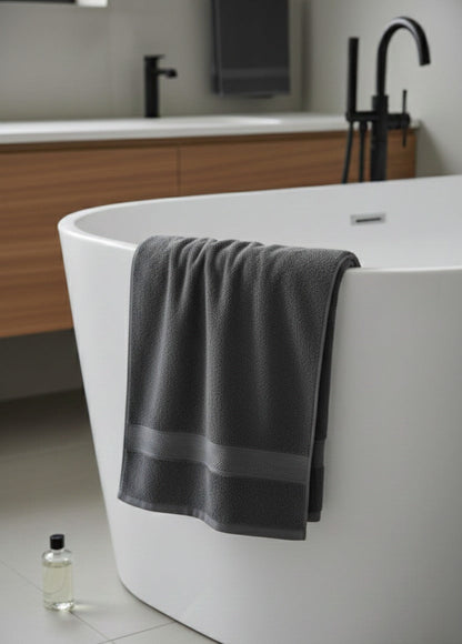 1 PC Bath Towel-Charcoal Grey Bath Towels & Washcloths Apricot