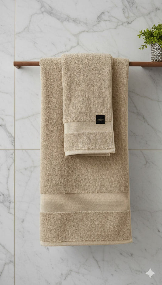 1 PC Bath Towel-Beige Bath Towels & Washcloths Apricot