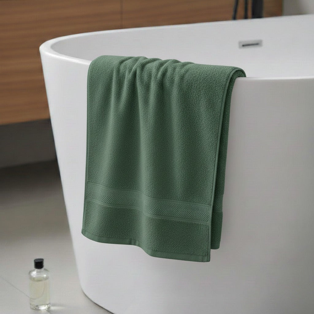 1 PC Bath Towel-Green Bath Towels & Washcloths Apricot