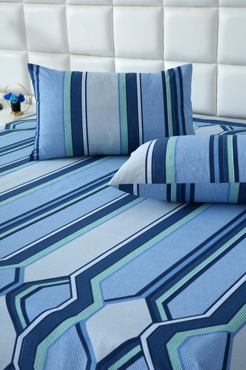 3 PCs Double Bed Sheet-DB-238 Bed Sheets Apricot