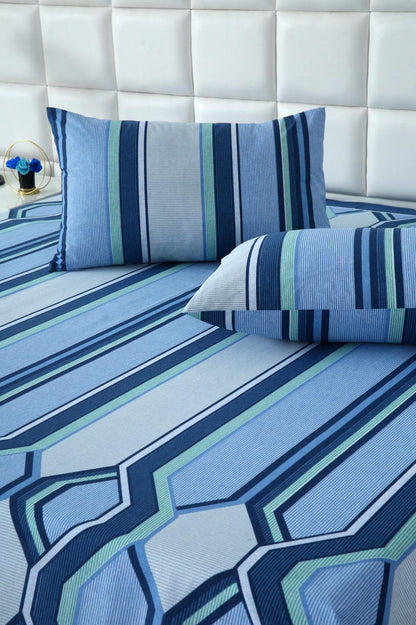 3 PCs Double Bed Sheet-DB-238 Bed Sheets Apricot