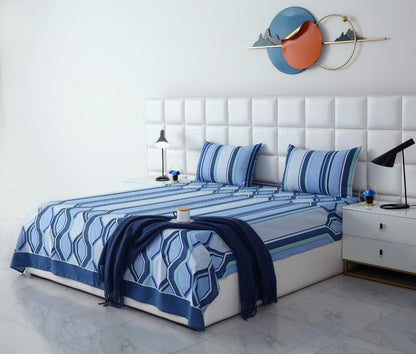 3 PCs Double Bed Sheet-DB-238 Bed Sheets Apricot