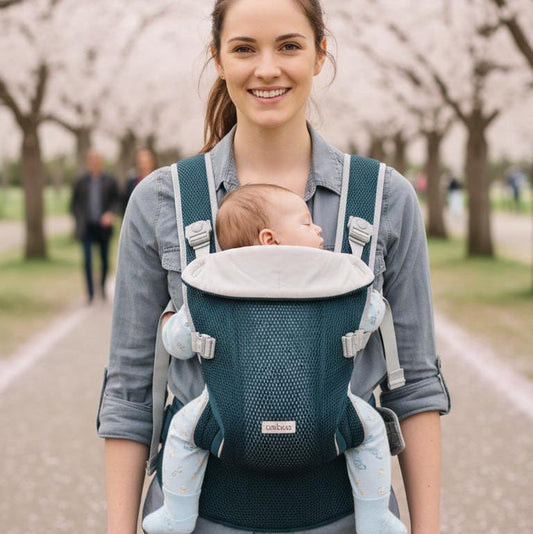 Multifunctional Baby Carrier for Newborn to Toddlers-SA2408-185(BLUE) Blankets Apricot